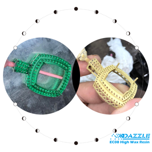 Caliente <span class=keywords><strong>Dazz</strong></span> 405nm EC08 resina alta cera como resina moldeable Dlp 405nm resina de fundición de joyería para impresora 3D garantía de calidad - Product Image 4