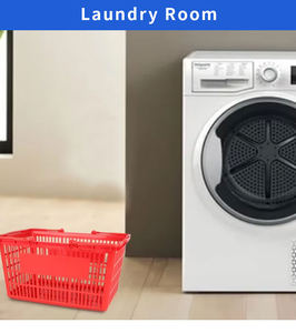 Vente directe des fabricants, panier de courses de supermarché de 20 L avec poignée confortable, panier en plastique de qualité pour les courses - Product Image 5