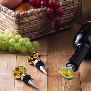 New cross-border product: Flower-shaped wine <b>stopper</b>, sunflower-shaped beverage bottle <b>stopper</b>, condiment bottle sealing and - Product Image 3