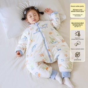 Sac de couchage à capuche pour bébé 100 % coton, personnalisable, hiver, jambes séparées, lavable en machine, manches longues, motif <span class=keywords><strong>dessin</strong></span> <span class=keywords><strong>animé</strong></span>, vente en gros - Product Image 3