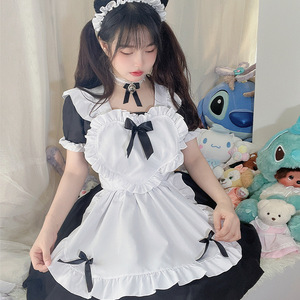 Costume Cosplay japonais classique pour femmes, <span class=keywords><strong>2022</strong></span>, vêtement Kawaii, tablier, tenue de demoiselle d'honneur d'école, robe de princesse Lolita de fête - Product Image 6