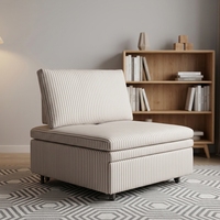 Modernes Schlafsofa 1-Sitzer Wohnzimmermöbel Sofas Betten Verstellbares Klappbares Funktionales Einzelsofa-Bett