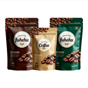 Sacs de café de haute qualité imprimés avec logo personnalisé pochette debout en feuille d'aluminium avec fermeture éclair pour l'emballage de collations café thé - Product Image 4