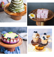 Support en bois rond sur pied, présentoir à gâteaux, plateau de service personnalisé avec logo pour desserts, fruits, décoration de table
