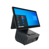 Kiosque de scanner de passeport, système de point de vente Android de bureau avec écran tactile de 15,6 pouces, système de point de vente pour le commerce de détail, poste de travail de vérification d'identité tout-en-un