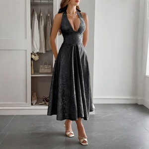 ชุดเดรสสายรัดเอวคล้องคอสไตล์ยุโรป-อเมริกันหรูหราสำหรับงานปาร์ตี้แฟชั่นฤดูใบไม้ผลิฤดูร้อนชุดเดรสเกาหลีหวานสำหรับงานปาร์ตี้ - Product Image 3