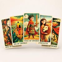 Vente en gros : Jeu de tarot Fable Storybook, 78 cartes, basé sur le système Rider Waite, cartes de tarot contes de fées, imprimées en couleur sur papier