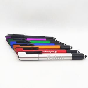 Stylo bille 2-en-1 avec support de téléphone, logo personnalisé, stylo en plastique pour cadeaux promotionnels - Product Image 2
