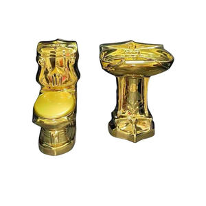 European-<strong>Style</strong> Palace Gold <strong>Retro</strong> Hotel Embossed One Piece Ceramic Toilet Seat Modern Design S-Trap Creative <strong>Bathroom</strong> Mute Large - Product Image 5