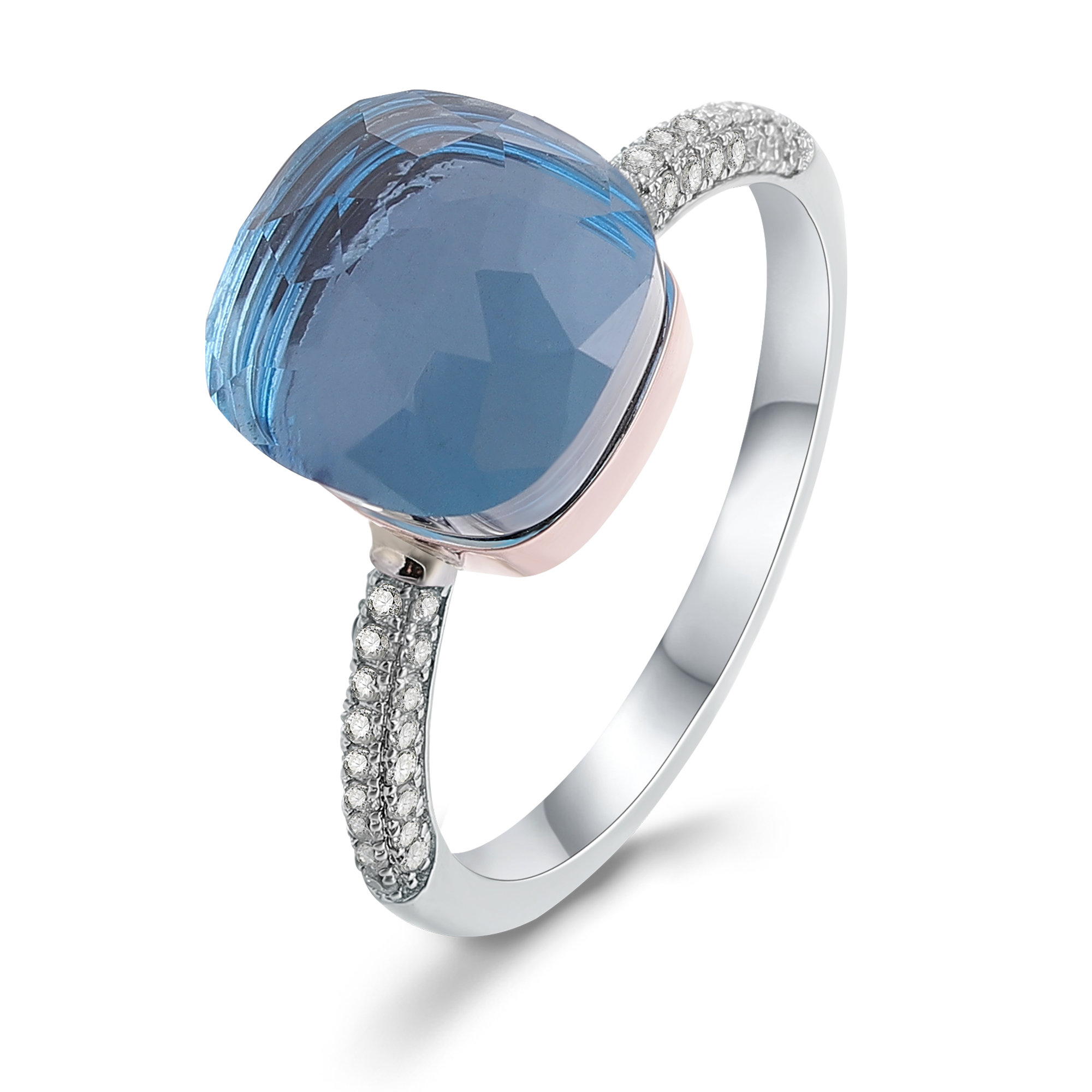 Real solid 14Kgold lab gemstone ring
