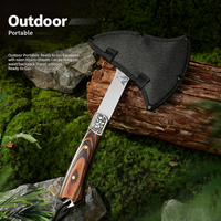 Hache de survie en plein air, hache de jardin, hache en acier au carbone, manche, coupe de bois de chauffage, chasse, hache EMHTiii pour idées de cadeaux de Noël