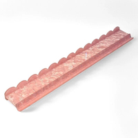 Support de Mahjong Américain en Acrylique Rose Nacré de Luxe, Porte-Tuiles Festonné, Durable et Portable, Accessoire de Table de Jeu