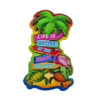 Aimant de réfrigérateur personnalisé en bois forme de repère océan Maldives aimant de réfrigérateur souvenir