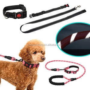 Tali Kekang Anjing Premium 6 Kaki, Tali Kekang Anjing dari Nilon dengan Pegangan Empuk yang Nyaman, Reflektif Biru dengan Gaya Klasik untuk Kucing - Product Image 1