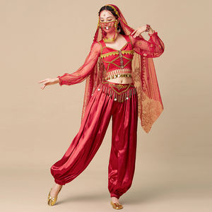 Venta al por mayor de la mujer de fiesta de Halloween Cosplay princesa India <span class=keywords><strong>Bollywood</strong></span> danza actuación disfraz ropa traje - Product Image 6