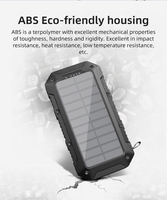 Banque d'énergie solaire double port à charge rapide d'usine personnalisée de 20000mAh Offre Spéciale lampe de poche LED d'urgence