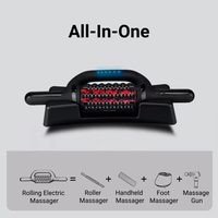 Rouleau de massage électrique rechargeable avec lumière rouge, masseur portatif pour le corps entier, pour une relaxation musculaire profonde