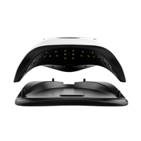 Séchoir à ongles à LED UV 168W-Lampe de polymérisation au gel avec 4 minuteries. Grand écran LCD, professionnel pour les salons/la maison.