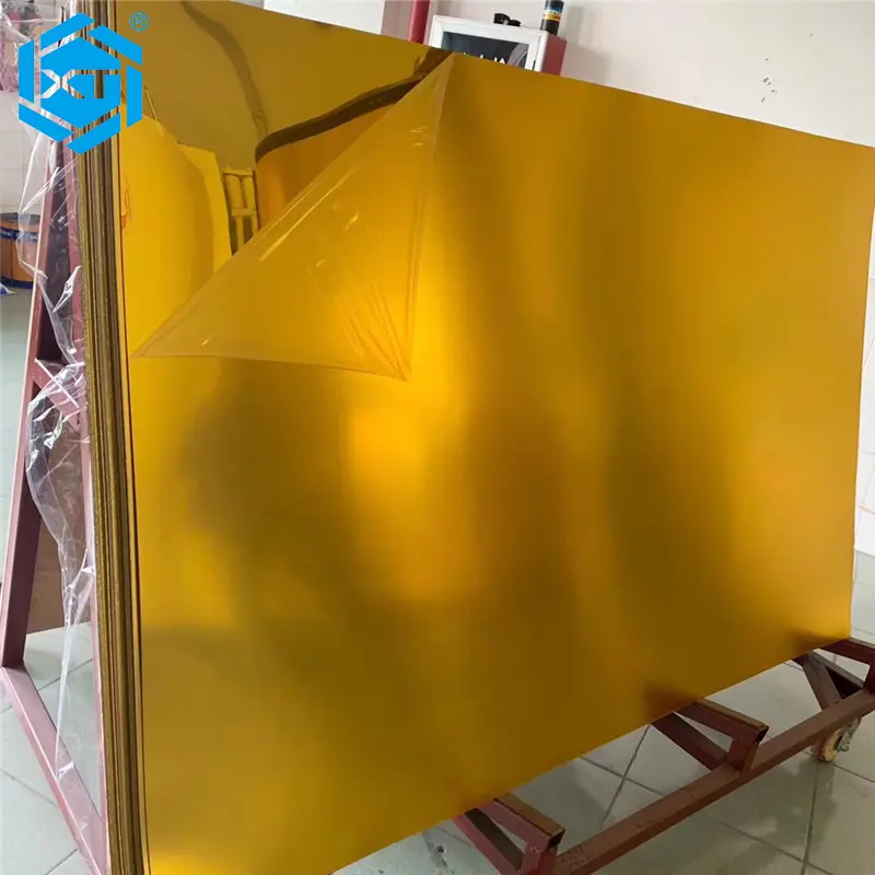 Flexibel Plastic Spiegelpaneel Goud Zilver Kleur Laseren Snijden Zelfklevend Acryl Spiegel Sticker Vel 1Mm