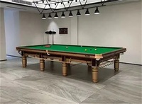 Table de billard de luxe Dragonriver Factory, 12 pieds, personnalisée, en bois, qualité tournoi, pour la maison, avec revêtement en cuir – Ventes flash