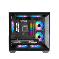 Boîtier d'ordinateur Cube C713MS, design sans colonnes, boîtier PC Gamer, tour moyenne, châssis de jeu pour ordinateur de bureau M-ATX/ITX