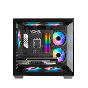 Boîtier d'ordinateur Cube C713MS, design sans colonnes, boîtier PC <span class=keywords><strong>Gamer</strong></span>, <span class=keywords><strong>tour</strong></span> moyenne, châssis de jeu pour ordinateur de bureau M-ATX/ITX - Product Image 3