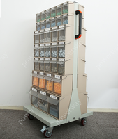 Armoire de rangement en plastique Powerway avec 68 tiroirs, compartiments de rangement, bacs inclinables portables, bacs basculants, bacs de rangement inclinables