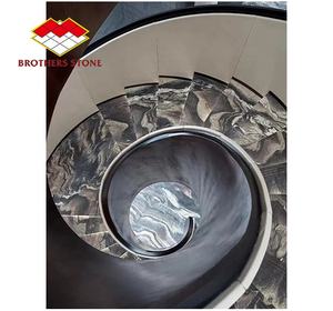 Mármol <span class=keywords><strong>Cipollino</strong></span> Ondulato Pulido en Oferta, Color Morado, Losas Negras Bosque Negro, Pisos Negros Cósmicos, Escaleras, Cocina, Comedor de Villa - Product Image 2