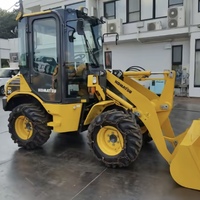 Pala Gommata Usata Komatsu WA30 da 1 Tonnellata, Originale Giapponese, Compatta, in Buone Condizioni, per Lavori Agricoli e Edili, con Motore e Pompa
