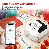 Imprimante Thermique Sans Fil Portable, Imprimante de Codes-Barres Mobile Mini Sans Fil pour Étiquettes Autocollantes