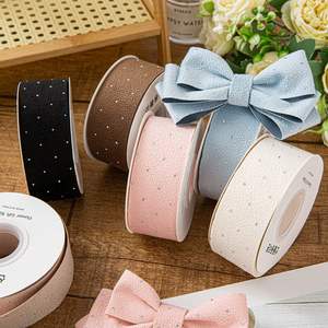 Ruban en similicuir imprimé argenté écologique de 4 cm, accessoires pour cheveux faits à la main, pour emballage de cadeaux et de fleurs - Product Image 1