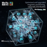 MoYu Custom Meilong 3M Boîte d'emballage transparente 3x3 Speed Cube Magnetic Fidget Toy Professional Stickerless Magnets Magic Cube