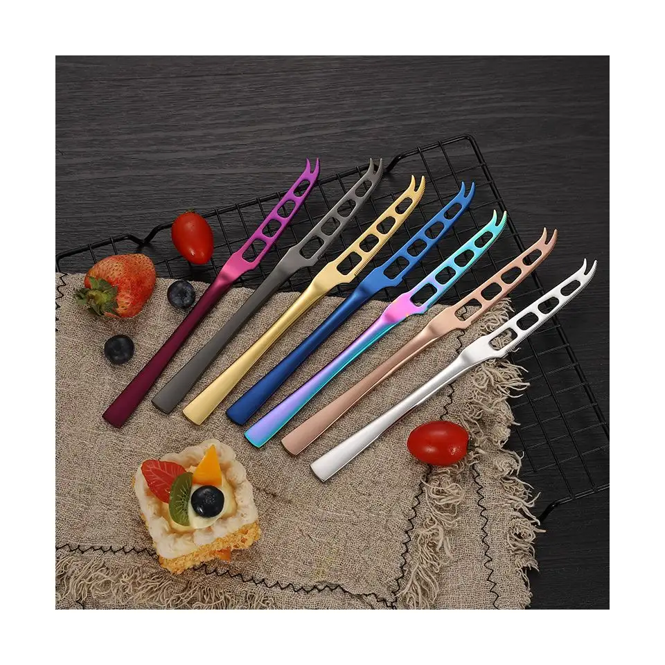 Food Grade Kitchen Gadgets Stainless Steel High Hardness Cheese Butter Knife Pizza Cutter Slicer Spatula Cheese Tools