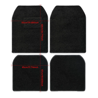 Tapis de voiture à fibres optiques scintillantes, tapis de voiture LED imperméables avec effet lumineux contrôlé par application