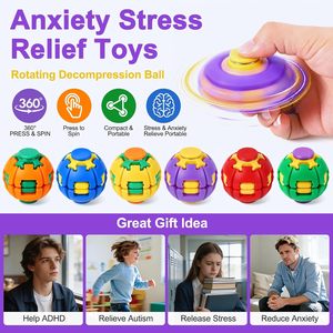 Nouveau Fidget Spinner Balle à Engrenages Imprimée en 3D, Jouet Sensoriel Anti-Stress à Presser et à Rotater pour Enfants et Adultes, Cadeau de Bureau, Vente en Gros - Product Image 2