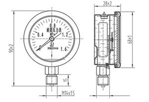 XIAOSHU fabrika fiyat yüksek hassasiyetli tüm paslanmaz çelik 0-10 Bar hava gazı basınç göstergesi ile soket - Product Image 6