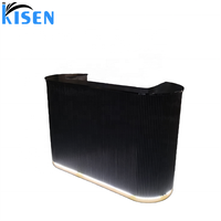 Table frontale de réception avec éclairage led, petit meuble dentaire, couleur blanc ou noir, pour salon de beauté et spa, 110/220V