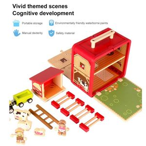 Gioco di ruolo in legno casa agricola su misura giocattolo <span class=keywords><strong>con</strong></span> animale <span class=keywords><strong>per</strong></span> <span class=keywords><strong>bambini</strong></span> - Product Image 2