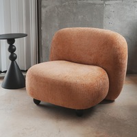 Fauteuil rond scandinave confortable, style détente, pour appartement ou hôtel