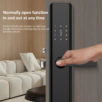 Cerradura Inteligente para Puerta Tuya Wi-Fi X7 Compatible con Huella Dactilar/Contraseña/Tarjeta IC/Llave/NFC/Desbloqueo por Aplicación para Uso en Dormitorio/Puerta de Entrada