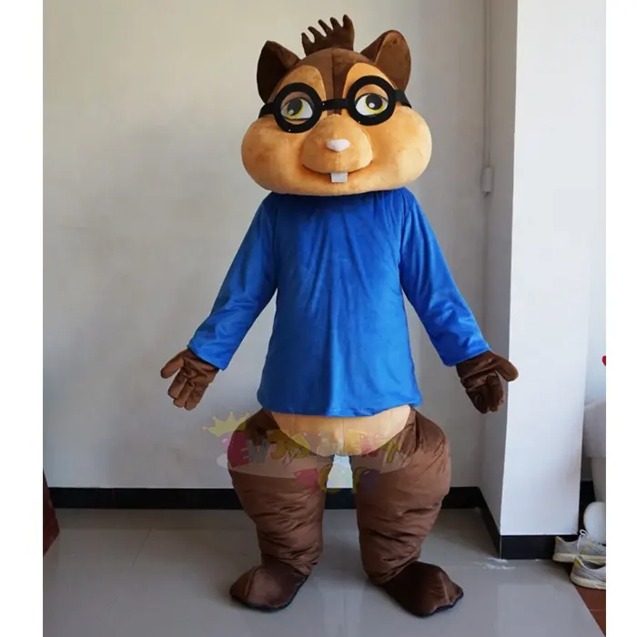 Prazer CE pelúcia esquilo Alvin e os esquilos mascote trajes para venda