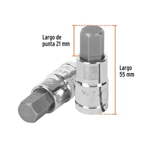 Boîte de 6 douilles hexagonales de 9/16 po, entraînement de 1/2 po, TRUPER - Product Image 2