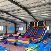 Château de rebond à bas prix d'usine avec toboggans Château de saut gonflable commercial gonflable pour parc d'attractions