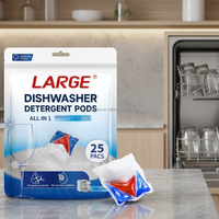 Capsules de détergent lave-vaisselle 3D solides écologiques, faciles à utiliser, sans phosphate, pour un nettoyage en profondeur
