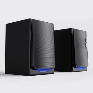 Altavoz Hi-Fi Bluetooth Estéreo Coaxial 2.0 de Madera para Estantería con Luz LED y Alimentación CA - Product Image 2