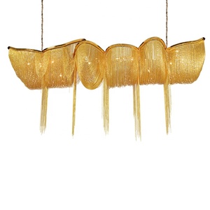 Atlantis <span class=keywords><strong>Pantheon</strong></span> LED lámpara colgante cadena de hierro iluminación gran candelabro decorativo borla hogar Hotel boda - Product Image 3