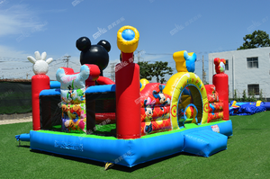 Belle Amusement En Plein Air <span class=keywords><strong>Mickey</strong></span> Parc Château Gonflable Gonflable Enfants Cavalier Air Sautant Rebond Maison Gonflable Fun City Châteaux - Product Image 6