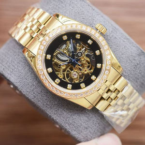 トップブランド男性用高級機械時計中空ダイヤモンドダイアルプレート防水ステンレス鋼時計 - Product Image 5