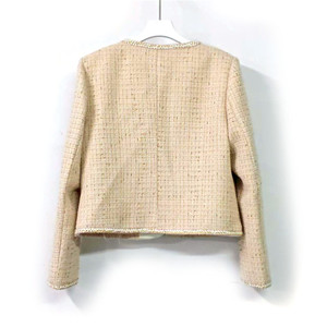 Penjualan Panas Mantel Wol Wanita Sederhana Kasual Kancing Polos Setelan Wanita Jaket Pendek <span class=keywords><strong>Blazer</strong></span> Mantel Luaran - Product Image 4