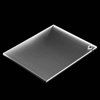 Feuille acrylique plastique texturée ondulée rayée transparente PMMA personnalisée